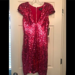 Lulus bodycon cap sleeve sequin minidress